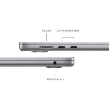 15-inch MacBook Air: Apple M3 chip with 8-core CPU and 10-core GPU, 8GB, 256GB SSD - Space Grey