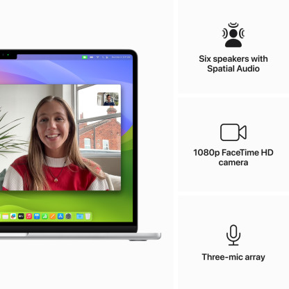 15-inch MacBook Air: Apple M3 chip with 8-core CPU and 10-core GPU, 8GB, 512GB SSD - Silver